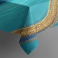thumbnail image 4 of Blue Gold Marble Pattern Rectangle Tablecloth 60"x120",Waterproof Polyester Rectangle Table Cloth, Wipeable Spillproof Polyester Tablecloth for Dining, Camping, Indoor and Outdoor, 4 of 6