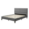 thumbnail image 2 of Atlin Designs Fabric Tufted Double/Full Size Bed in Light Gray, 2 of 10
