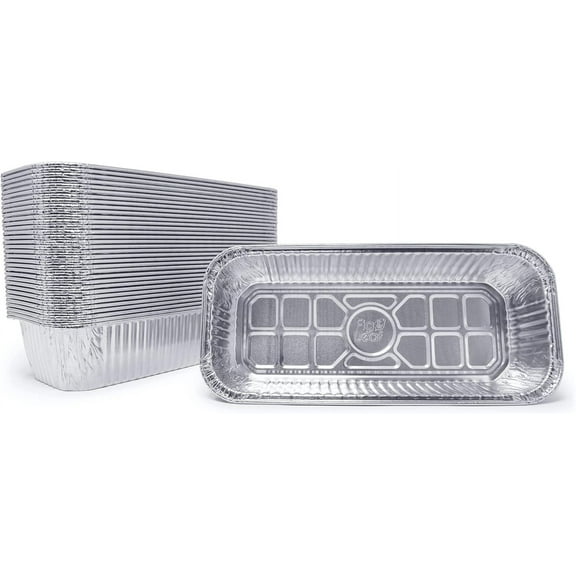 (35 Pack) Drip Pans Compatible with Weber Grills 6498 Smokefire l Summit l Genesis II Heavy Duty Aluminum Foil Liner