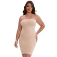 thumbnail image 4 of DARING DIVA Women's Push-Up Strapless Bandeau Tummy Control Slip XXL Beige, 4 of 6