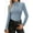 Blue, variant on MOYIKO Mock Turtleneck Long Sleeve Shirts for Women Fitted Thermal Undershirts Lightweight Trendy Tops