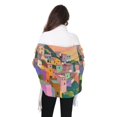 thumbnail image 4 of FORMRS Womens Scarf Winter Soft Long Big Warm Shawls Wrap Tassel Scarves, Purple Cityscape Painting, 4 of 9