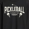 thumbnail image 3 of Instant Message - Pickleball Cheaper Than Therapy - Men's Long Sleeve T-Shirt, 3 of 6