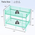 thumbnail image 6 of Jopath Twin over Twin Bunk Bed,Heavy Duty Metal Bed Frame with Ladder and Full-Length Guardrail,Noise Free, Easy Assemble,Able to Split 2 Bed,Green, 6 of 8