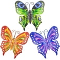 thumbnail image 5 of GRNSHTS 3D Metal Butterfly Wall Accents, Butterfly Wall Decor Sculpture Hang Outdoor Garden for Home, Bedroom, Living Room, Office, Garden (Blue), 5 of 8