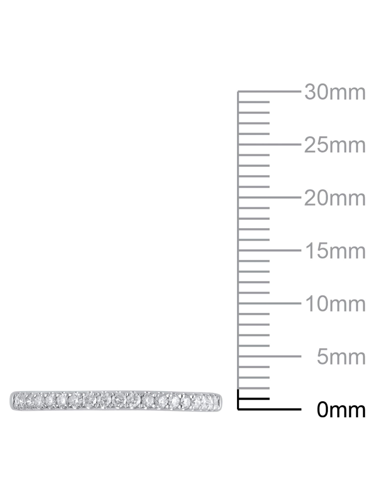 1/5 Carat T.W. (I2 clarity, H-I color) Brilliance Fine Jewelry Diamond Wedding Band in 10kt White Gold, Size 9