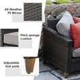 thumbnail image 3 of Grand Patio Fire Pit Patio Set,  Wicker Furniture Sectional Sofa with Fire Pit Table, 6 Seats(7 PCS, Gray), 3 of 7