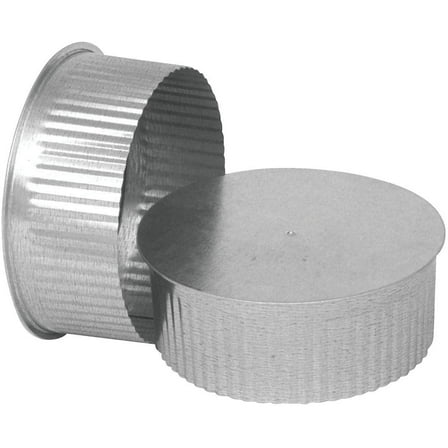 Imperial Manufacturing 5 in. Dia. Galvanized steel Crimped Pipe End Cap