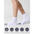 thumbnail image 2 of Men's Ankle Socks 6-Pack, Cushioned Athletic Running Socks with Arch Support, Breathable for Work & Sports, 2 of 5