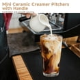 thumbnail image 2 of 12 Pcs Mini Ceramic Creamer Pitchers with Handles, 3.4 oz Small Pitchers for Sauce, White Porcelain Creamers, Tilted Spout Gravy Boats for Milk, Coffee, Jam, Syrup, 2 of 5