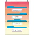 thumbnail image 4 of Teacher Created Resources File Storage Pocket Chart, 10 Pockets, Watercolor, 14" x 58", 4 of 5