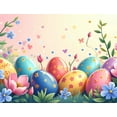 thumbnail image 4 of Easter Celebration Floral Egg Basket Backdrop Banner Spring Decorations Photography Props Party Supplies Event Decor Background, 4 of 8