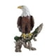 thumbnail image 1 of Figura de águila calva en rama de , escultura, decoración de escritorio hecha a mano, 16x14x23cm para regalo de inauguración de la casa, 1 of 9
