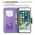 thumbnail image 2 of iPhone 8 Plus Wallet Case, iPhone 7 Plus Case, Dteck Embossed Butterfly Flip PU Leather Stand Wallet Case Cover For iPhone 8 Plus / 7 Plus, Purple, 2 of 5