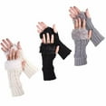 thumbnail image 1 of Baohd 3 Paires de Gants Unisexes Sans Doigts Restez au Chaud et à la Mode Gants Demi-Doigts pour Femmes, 1 of 6