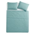 thumbnail image 3 of VCNY Home Ocean Coastal 3-Piece Seafoam Green Textured Seashell Quilt Set, King, Adult, Unisex, 3 of 5