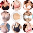 thumbnail image 3 of pares de inserciones de copa de sujetador para mujer, almohadillas triangulares para sujetador deportivo, relleno de sujetador extraíble para trajes de baño, bikini, traje de baño (negro, beige), 3 of 5