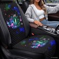 thumbnail image 4 of COEQINE Quilted Car Front Seat Cover 2 Pack Non-Slip Decorative Bucket Seat Cover Heavy Duty Dog Car Seat Protector Universal Fit Auto Accessories, Mushroom Butterfly Galaxy, 4 of 7