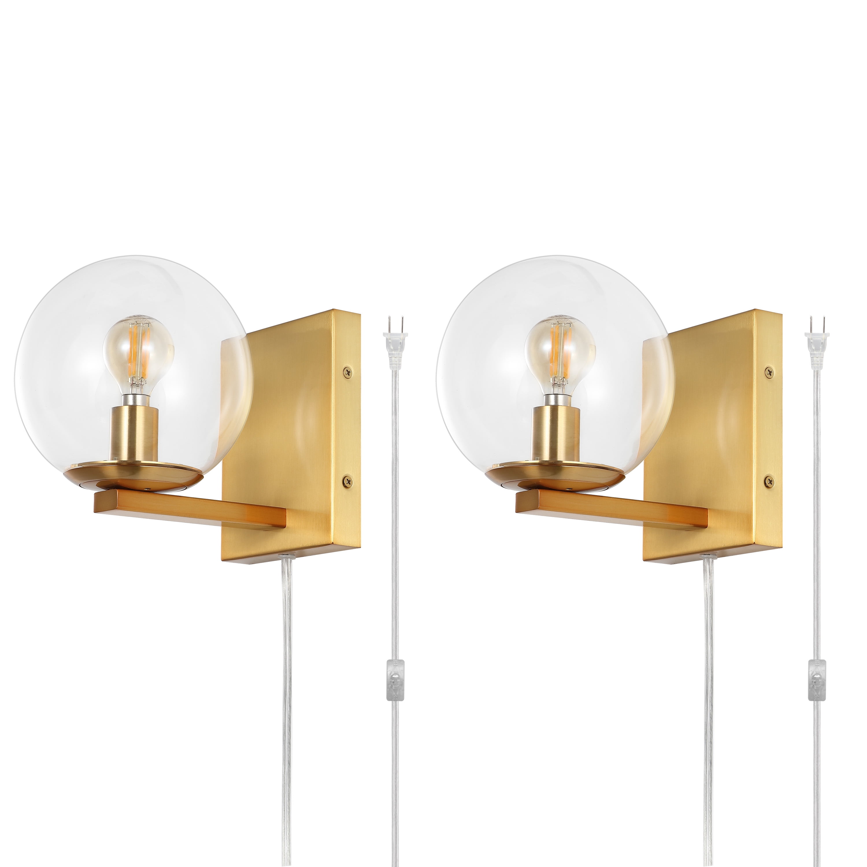Safavieh Jurosa 8.38" Modern Iron Sconces, Gold (Set of 2)