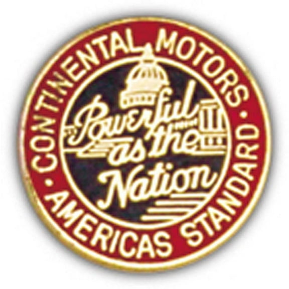 Continental Motors Logo Pin 1"