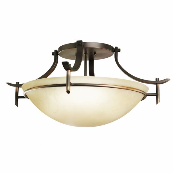 Olympia 3-Light Semi-Flush Ceiling Light in Olde Bronze