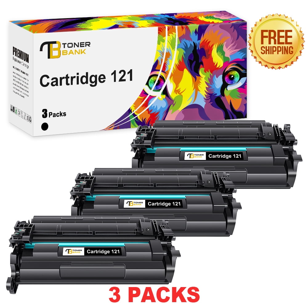 Caclemo 121 Cartucho de tóner negro para Canon CRG-121 Canon 121 Cartucho de tóner negro compatible con Canon imageCLASS D1620 D1650, 4 Cartucho de tóner negro 121