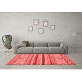 thumbnail image 3 of Ahgly Company Indoor Round Abstract Red Modern Area Rugs, 7' Round, 3 of 4