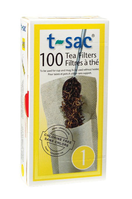 T-Sac Tea Filter Bags Number 3-Size 3 to 8-Cup Capacity Disposable Tea Infuser Set of 100 Harold Import Company Inc 1603 