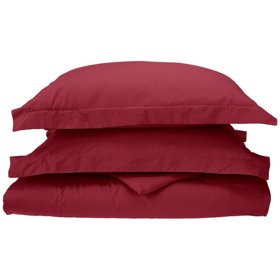 Solid 300-Thread Count Cotton Percale Duvet Cover Set