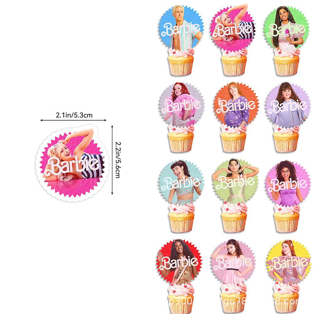 Barbie Movie Theme Birthday Party Pink Decoration Banner Cake Decoration Cupcake Decoration ZJKDGJKJ Walmart