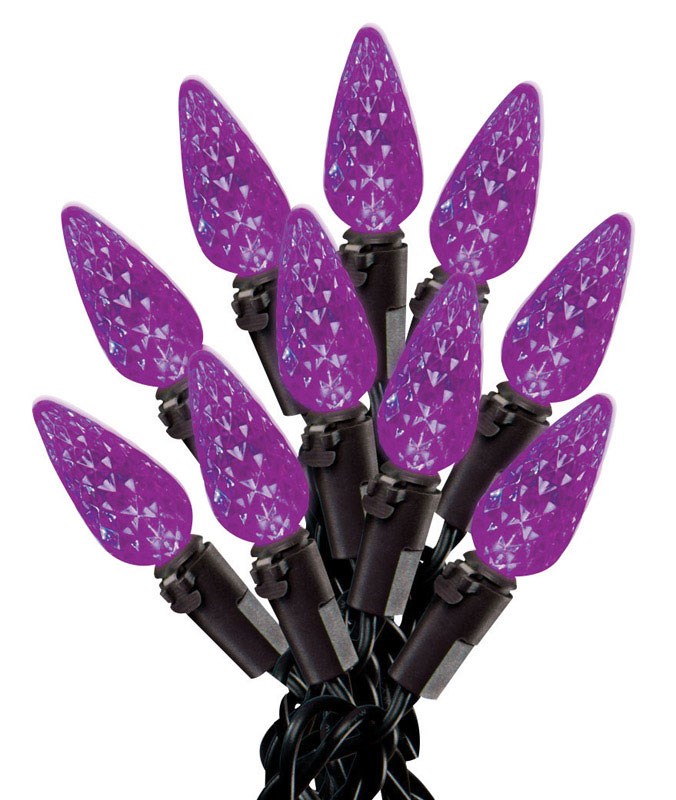 Sylvania Led C6 Light Set Purple 3" Spacing 3"