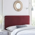 thumbnail image 2 of Tufted Headboard, King Size, Velvet, Red, Modern Contemporary Urban Design, Bedroom Master Guest Suite, 2 of 10