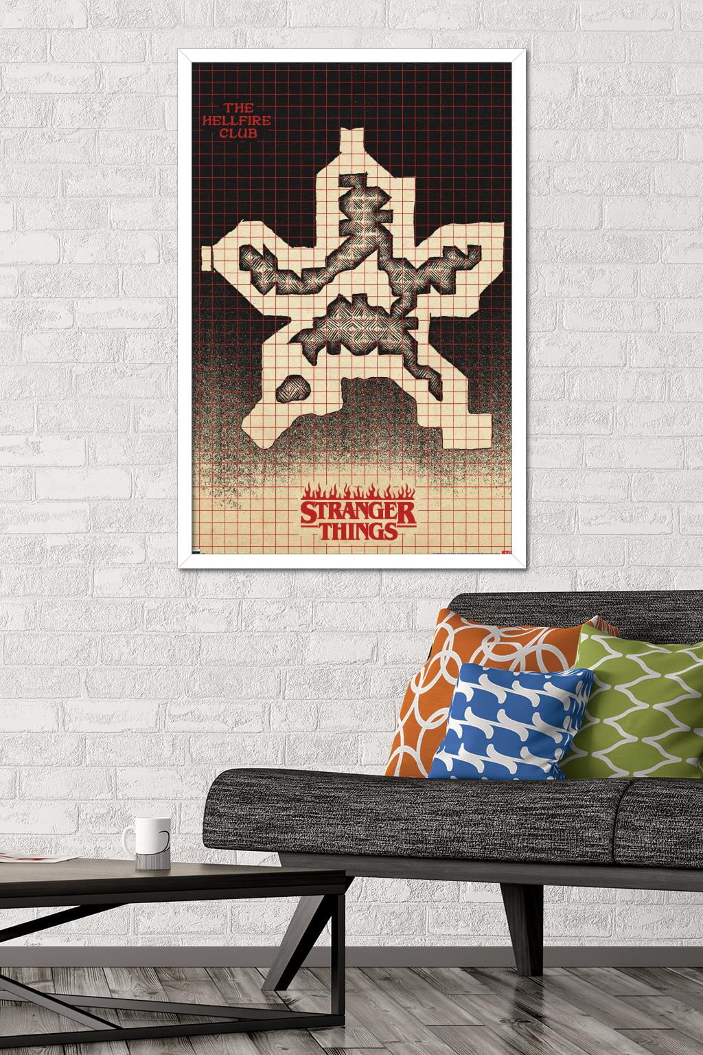 Netflix Stranger Things: Season 4 - Hellfire Club Map Wall Poster, 22.375" x 34" Framed