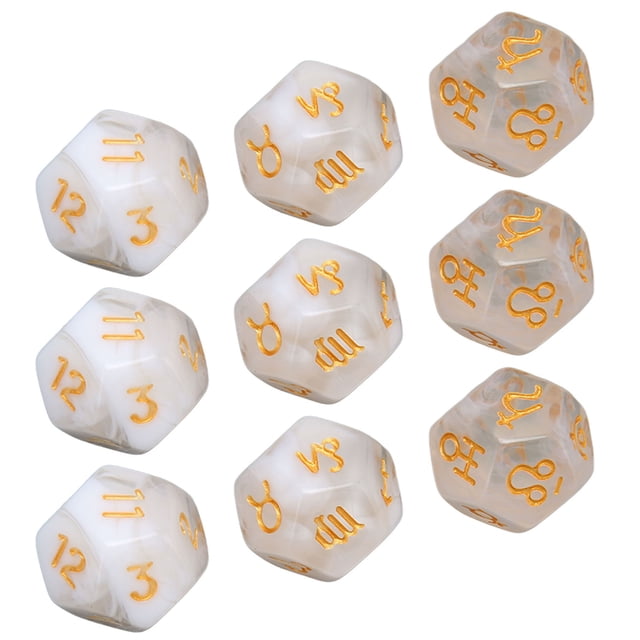 9PCS Polyhedral Dice Set, Waterproof Lightweight Table Gaming Dices For Role Playing Game Board Game Dice Game