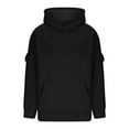 thumbnail image 4 of Hoodies Woman Black Oversized Hoodies Woman Casual Long Sleeve Women Pullover Hoodie Fall Hoodies L, 4 of 6
