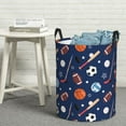 thumbnail image 3 of DouZhe Waterproof Collapsible Large Laundry Baskets, American Team Sports Prints Circular Hamper with Handles, 3 of 7