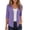 Purple, variant on Aofany Lightweight Cropped Cardigan for Women Plus Size Solid Color Casual Loose Open Front Elbow Length Sleeve V-Neck Cardigan Tops