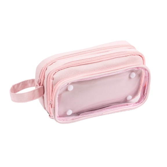 HaiSphere Pencil Case for School Supplies - Large Capacity Simple Pencil Pouch, Back to School Supplies for Kids, Cute Pencil Box, Holds Colored Pencils & Pens,Pink
