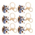 thumbnail image 4 of Rhinestone Keychain, 6pcs Easy To Install Exquisite Lion Dance Keychains  For Bag ANGGREK Azul, 4 of 8