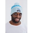 thumbnail image 2 of Gorro de invierno Beanie Monster Jam Megalodon azul celeste/blanco para adultos, 2 of 4