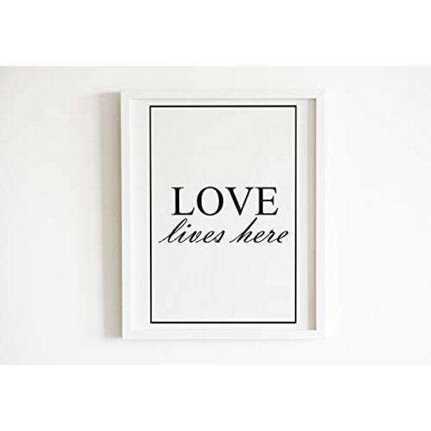 wallpapers 5 By 7 Prints At Walmart love lives here 5 x 7 in quote definition wall decor art prints kitchen or nursery wall art premium paper with hd printing frame and mount