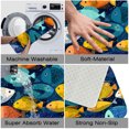 thumbnail image 6 of 1pc Colorful Fish in the Sea Absorbent Non-Slip Bathroom Thickened Flannel Rug Decor,Soft,Quick Drying,Suitable For Indoor/outdoor Use,Bathrooms,Bedrooms,Kitchens,Terrace,Laundry Rooms,16"x24", 6 of 9