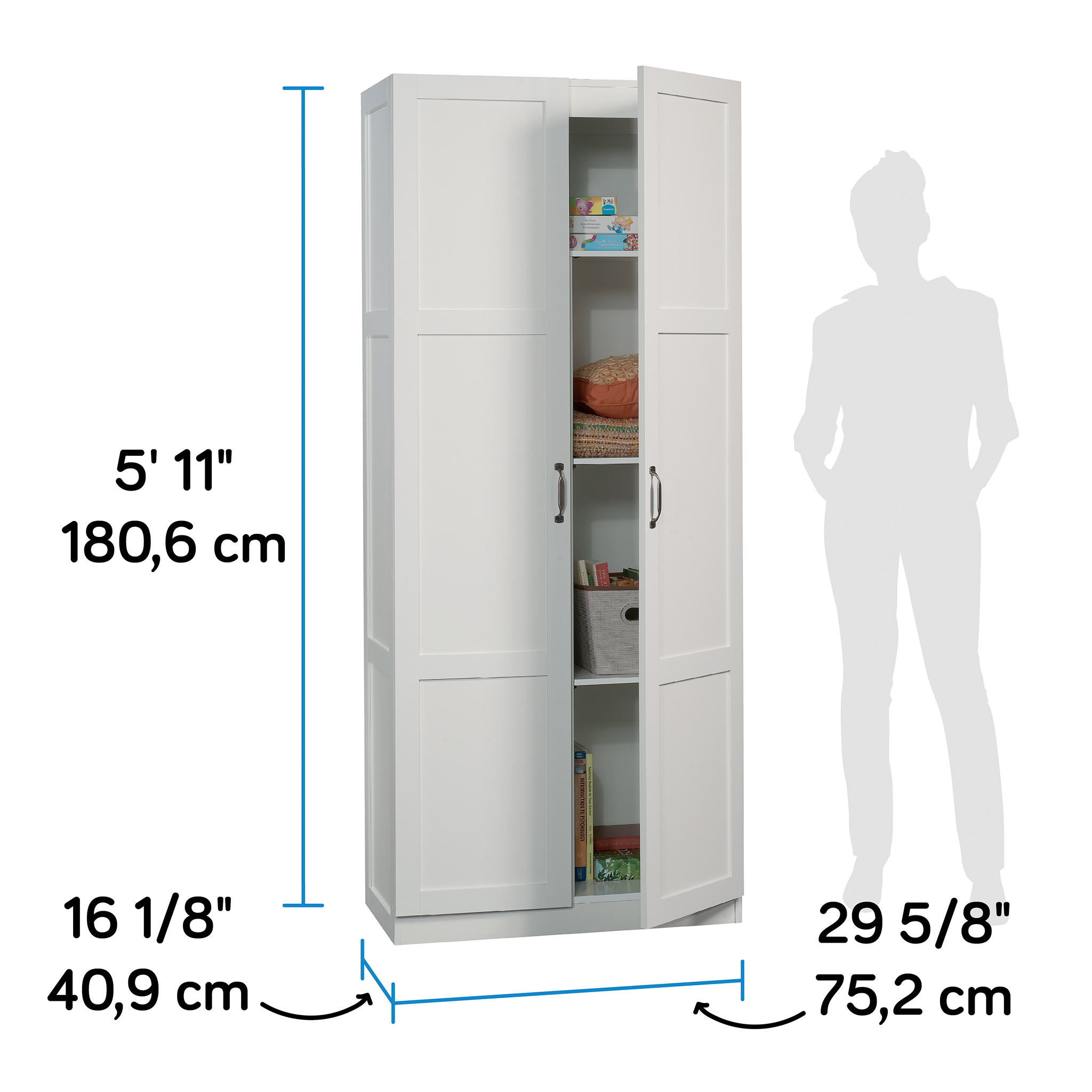 Sauder Storage Cabinet, White Finish - image 4 of 16