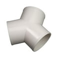 thumbnail image 3 of Conector de acoplamiento de tubería de PVC en T Conector de salida de codo de PVC Conector de codo de 3 vías para conductos de ventilación Conductos Diámetro de la forma de Y 10 cm, 3 of 8
