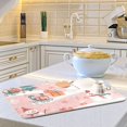 thumbnail image 6 of Yayeee Dish Drying Mat for Kitchen Counter 16"x18" Microfiber Absorbent Pad, Pink Christmas Snowman, 6 of 7