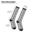 thumbnail image 5 of Balery Black White Halloween Printed Novelty Socks Men's Women's Crew Socks Sports Socks Knee High Socks Cotton Socks Quirky and Cool Socks, 5 of 9