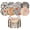 B-8PC#194, variant on 8 Pack Cotton Linen Coasters with Holder – Round Woven Boho Cup Mats, Non-Slip, Heat Resistant & Absorbent Drink Coasters for Coffee, Glass, Table, Home, Kitchen, Office Decor & Gift