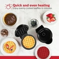 thumbnail image 3 of Holstein Housewares Personal/Mini Waffle Maker, Non-Stick Coating, Black- 4-inch Waffles in Minutes, Hash Browns, Keto, Snacks, Sandwich, Eggs, Easy to Clean, 3 of 10