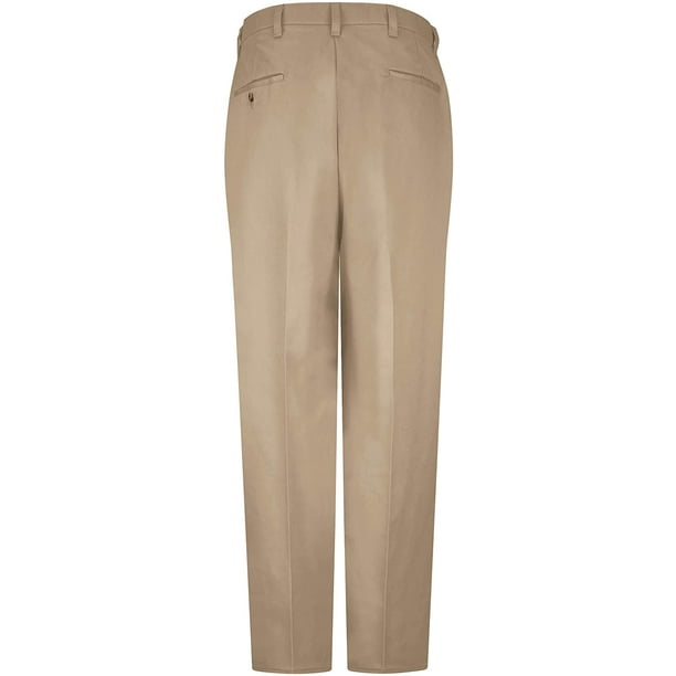 Red Kap Men's Plain Front Cotton Pant, Khaki, 30x34 Walmart.ca