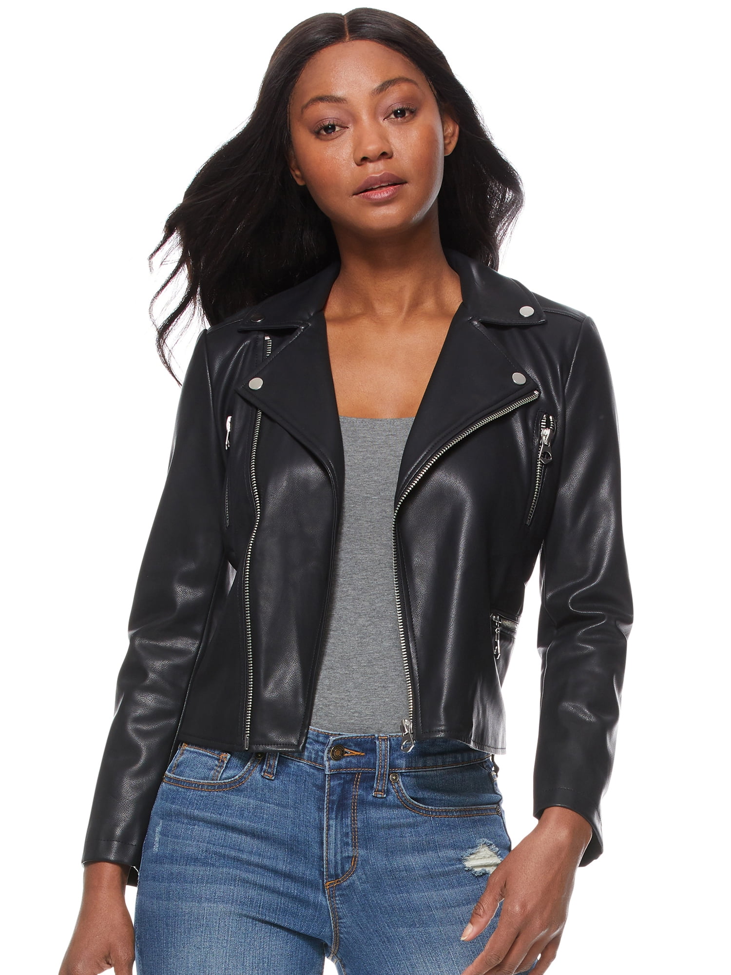 levi's leather moto jacket women's